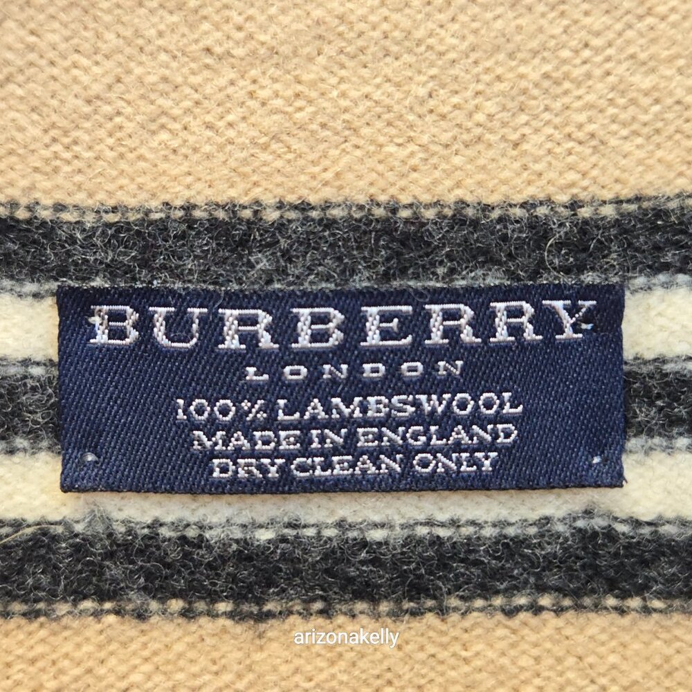 Burberry Rare Vintage KNIT Lambswool Scarf PERFECT - Picture 3 of 11